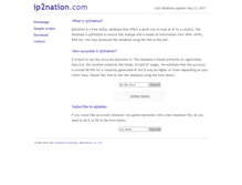 Tablet Screenshot of ip2nation.com